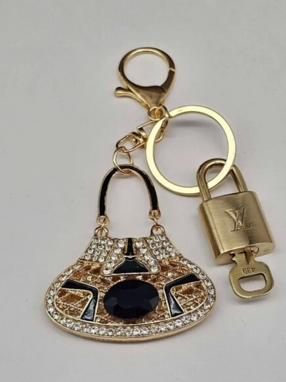 Louis Vuitton Gold Lock & Key 🔑 Authentic LV Unbranded Bag Keychain Charm